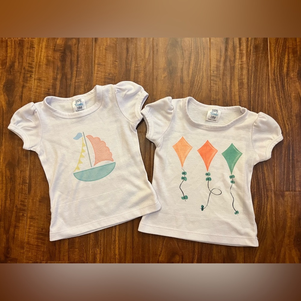 Baby girl boutique printed shirts 18m